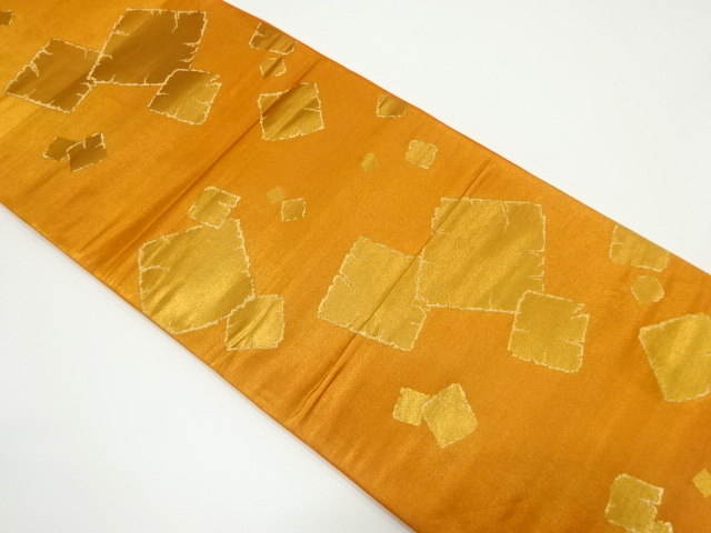 アンティーク　破れ色紙散らし模様織り出し袋帯（材料）